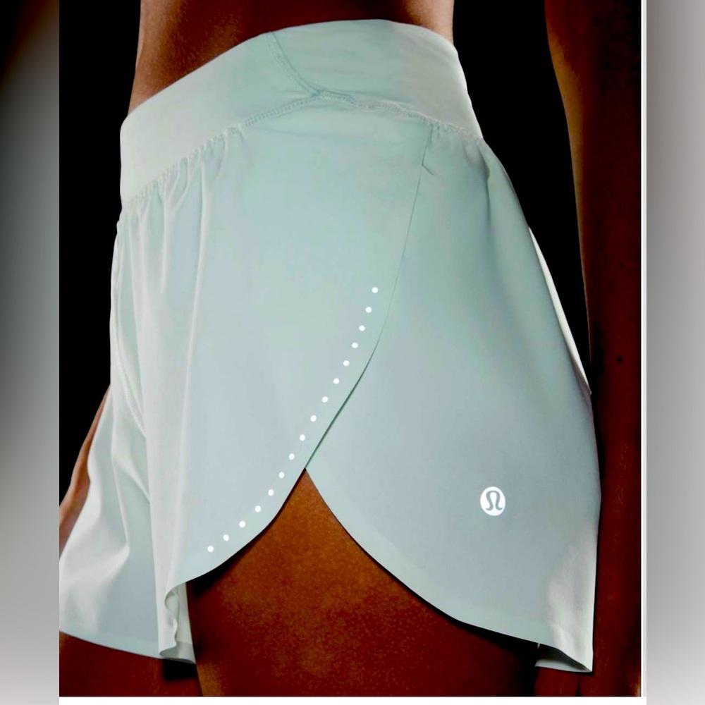 Lululemon Fast and Free Split Shorts 3 inches in Mint Breeze